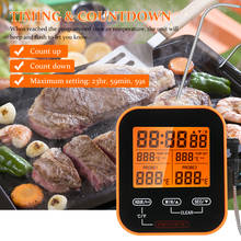 Termômetro de comida digital, temporizador de temperatura sem fio, sonda de temperatura de carne, termômetro de forno para grelha, churrasco, cozinha 2024 - compre barato