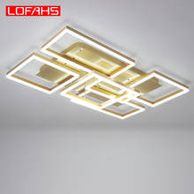 LOFAHS-Lámpara de aluminio acrílico para cocina, iluminación para el hogar, luz de techo LED moderna, luces para sala de estar, Casa de la sabiduría, Avize 2024 - compra barato
