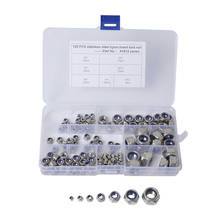 Nylon Insert Hex Lock Nuts, 304 Stainless Steel Lock Nut Assortment Kit for Hardware Accessories Finish Hex 125PCS 2024 - buy cheap