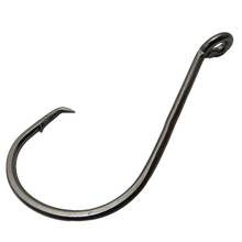 FreeFisher 100 Pcs/Lot Fishhooks Black High Carbon Steel Offset Shank Circular Bend Fishing Hooks 7384 Strong Carp Fishing 2024 - buy cheap
