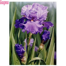 Full Square round Diamond iris purple flower 5D DIY Diamond Painting Embroidery Cross Stitch kits diamond Mosaic Home Decor art 2024 - buy cheap