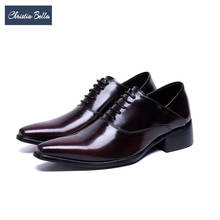 Zapatos Oxford de piel auténtica para hombre, calzado de vestir para boda, Brogue, de negocios, talla grande, Bella 2024 - compra barato
