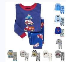Conjunto de pijama de algodón para niños, ropa de dormir, traje, Camisetas largas, pantalones, 1-7 años 2024 - compra barato