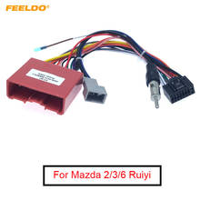 Feeldo carregador para rádio de carro mazda 2/3/6, cabo de alimentação para rádio de carro elétrico de 16 pinos, chicote de fiação estéreo de 16 pinos, # fd4239 2024 - compre barato