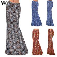 Womail Skirt Women Summer Sexy Fashion High Waist Stitching Print Bandage slim Skirt Bodycon Long Mixi Skirt Casual holiday 828 2024 - buy cheap