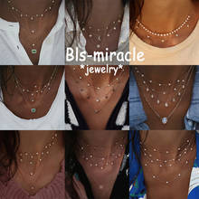 Bls-miracle Bohemian Necklaces For Women Multi-element Choker Pendant Necklace 2019 Ethnic Multi-layer Female Fashion Jewelry 2024 - buy cheap