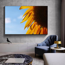 Cuadro de girasoles para decoración de sala de estar, lienzo de pintura para pared, imágenes artísticas para dormitorio, nuevo paisaje 2024 - compra barato