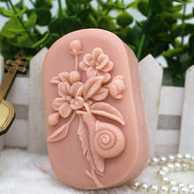 New Product!!1pcs Snail and Small Flowers (zx336) Food Grade Silicone Handmade Soap Mold Crafts DIY Mould 2024 - buy cheap