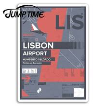 Jump Time for Lisbon Airport Vinyl Stickers Portugal Travel Sticker Luggage Bumper Trunk Window Decal Car Accessories 2024 - buy cheap