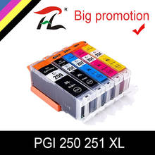 HTL PGI-250 CLI251  for canon MG6320 MG7120 MG7520 IP8720 refillable ink cartridge with ARC chip pgi250 pgi 250 2024 - buy cheap