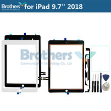 Планшет сенсорный экран для iPad 9,7 2018 A1893 A1954 оригинальный сенсорный датчик Передняя стеклянная панель дисплей с клеем для iPad 9,7 2024 - купить недорого
