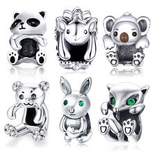 fit bangle bracelet koala charms 925 sterling silver vintage animal rabbit beads for women fashion jewelry gift making Hot sale 2024 - buy cheap