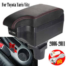 Car Styling Black Center Console Box For Toyota Yaris Vitz Hatchback 2006 - 2011 New Armrest 2007 2008 2009 2010 2024 - buy cheap