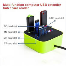 CHUYI-Lector de tarjetas multifunción USB 2,0, COMBO todo en uno, Blacklight HUB de alta velocidad para PC y portátil 2024 - compra barato