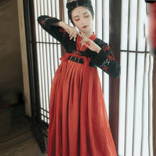 Red Hanfu Modern Hanfu Ancient Chinese​ Traditional Costumes Daily Hanfu Stage Performance Clothing Han Tang Hanfu Suit SL1292 2024 - buy cheap