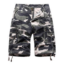 Cargo Shorts Men Summer Deep Khaki Camouflage Military Cargo Shorts 2021 New 100%Cotton Casual Pants Plus Size Bermuda Masculina 2024 - buy cheap