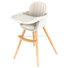 Assento de mesa infantil nórdico para alimentar crianças, cadeira de madeira sólida multifuncional 2024 - compre barato