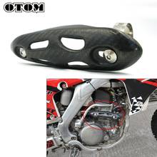 OTOM Motorcycle Carbon Fiber Exhaust Muffler Pipe Protection Heat Shield Cover Guard For KTM YAMAHA SUZUKI KAWASAKI HONDA BMW 2024 - buy cheap