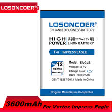 LOSONCOER-Batería de repuesto para Vertex Impress Eagle, 3600mAh, última producción 2024 - compra barato