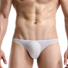 New Fashion Men Sexy Style Smooth Soft Underwear Men's Thin Underpants Low Waist Bikini Ice Silk Briefs Seamless Underwear 2024 - buy cheap