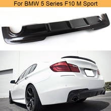 Carbon Fiber Rear Bumper Diffuser Lip Spoiler for BMW 5 Series F10 M Tech Sport Sedan 2012 - 2016 Rear Buper Diffuser Black FRP 2024 - buy cheap