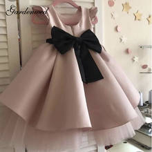 Puffy Cute Girl Pageant Dresses Kids Bow Knot Flower Girl Dresses Baby Ruffles Layers Tired First Communion Dresses Ball Gown 2024 - buy cheap