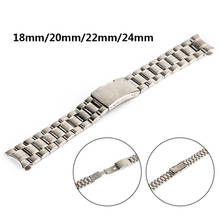 Pulseira de relógio dictac aço inoxidável moda masculina corrente sólida pulseira de relógio de aço cor 18mm/20mm/22mm/24mm 2024 - compre barato