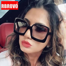 RBROVO 2021 Oversized Sunglasses Women Square Glasses Women/Men Luxury Gradient Eyeglasses Women Retro Oculos De Sol Feminino 2024 - buy cheap