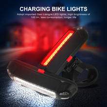 Monochrome Double Color Taillights Bicycle Light LED Bicycle Rear Tail Warning Cycling Light Usb Rechargeable Bike Accessories 2024 - buy cheap