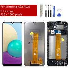 ЖК-дисплей A022 для Samsung A02, дисплей с сенсорным экраном и дигитайзером в сборе с рамкой для Samsung A022, сменный экран 6,5 дюйма 2024 - купить недорого