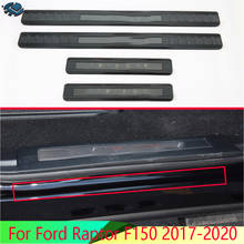 For Ford Raptor F150 2017-2020 Stainless Steel Ouside Door Sill Panel Scuff Plate Kick Step Trim Cover Protector 2024 - buy cheap