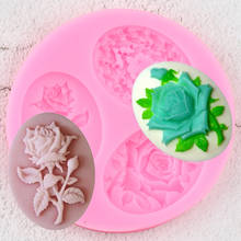 Rose Flower Silicone Molds Sugarcraft Wedding Cupcake Topper Fondant Cake Decorating Tools Candy Clay Chocolate Gumpaste Moulds 2024 - buy cheap