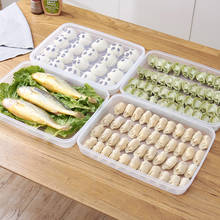 Cocina recipiente para bolas de masa casa transparente congelado caja de Dumpling refrigerador fresco mantener de alimentos Caja de almacenaje para congelador mx907951 2024 - compra barato