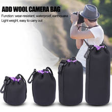 Waterproof Camera Lens Pouch Quick Release Lightweight DSLR Shockproof Drawstring Portable Lens Soft Protective Bag 2024 - buy cheap