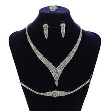 Conjunto de joias hadiyana lindo colar para festa de casamento, conjunto de brincos e pulseira, zircônia cn1721, biscervical 2024 - compre barato