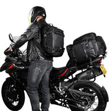 Rhinowalk-Bolsa de asiento trasero de motocicleta para hombre, mochila de viaje de gran tamaño, bolsa de sillín de poliéster, color negro 2024 - compra barato