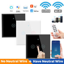 NEW wifi tuya smart switch with 433mhz rf function 1/2/3/4 key touch switch support alexa google smart life app remote control 2024 - buy cheap