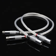 Audiophile 8AG XLR Balance Cable Silver Plated Single Crystal Copper HiFi Audio Line Carbon Fiber Plug 2024 - buy cheap