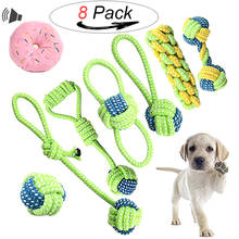 7 Pack Dog Rope Toy Chew Cotton Outdoor Teeth Clean Dog Ball Rope Toys for Medium Small Pet Dogs Interactive Toys TY0102 2024 - buy cheap