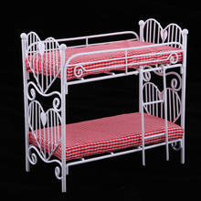 1:12 Dolls House Miniature Mini Bunk Bed Bedroom Furnishings Accessory 2024 - buy cheap