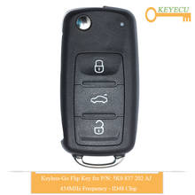 KEYECU ключ без ключа для Volkswagen Toureg Passat Tiguan Polo Beetle Golf Jetta Fob 3 кнопки-434 МГц-ID48 чип 2024 - купить недорого
