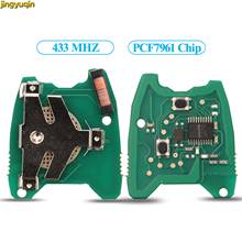 Jingyuqin placa de circuito controle remoto, para chave de carro com chip pcf7961, transponder para peugeot 433 206, 307, com 2 botões 2024 - compre barato