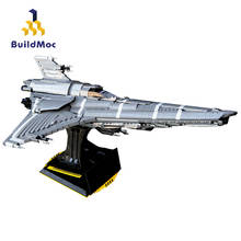 Buildmoc filme de ficção científica robotechs novo mk ucs MOC-9424 battlestar colonial viper espaço de guerra blocos de construção nave espacial brinquedos presentes 2024 - compre barato