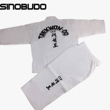 Itf taekwondo uniforme de taekwondo profissional, taekwondo branco requintado bordado traje para crianças adulto roupas de karatê 2024 - compre barato