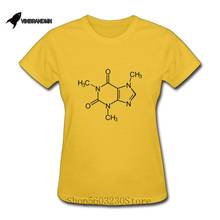 Camiseta divertida de Ciencia Química con fórmula para mujer, camiseta con diseño de "All I Need is cafetin", camiseta de bioquímica de física y biología 2024 - compra barato