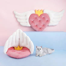 Angel Wings Love Cat Bed Winter Warm Cat Bed Four Seasons Universal Cute Cat Nest Mat Dual-purpose Mat Pet Supplies 2024 - buy cheap