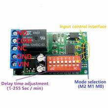 Sensor de atraso, temporizador, 1 canais, dc 12v, placa de relé para partes da lâmpada led, barra de luz, porta de garagem 2024 - compre barato