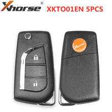 XHORSE-llave remota Universal XKTO01EN para Toyota, 2 botones para herramienta de llave VVDI, VVDI2 (versión en inglés), 5 piezas 2024 - compra barato