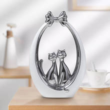 Modern Creative White Cat Ceramic Ornaments Home Livingroom Desktop Figurines Crafts Wine Cabinet Furnishing Decor Wedding Gifts 2024 - buy cheap
