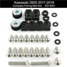 Juego de pernos de carenado para motocicleta, juego de tuercas de velocidad de acero inoxidable, compatible con Kawasaki Z650, 2017, 2018, 2019, 2017 2024 - compra barato